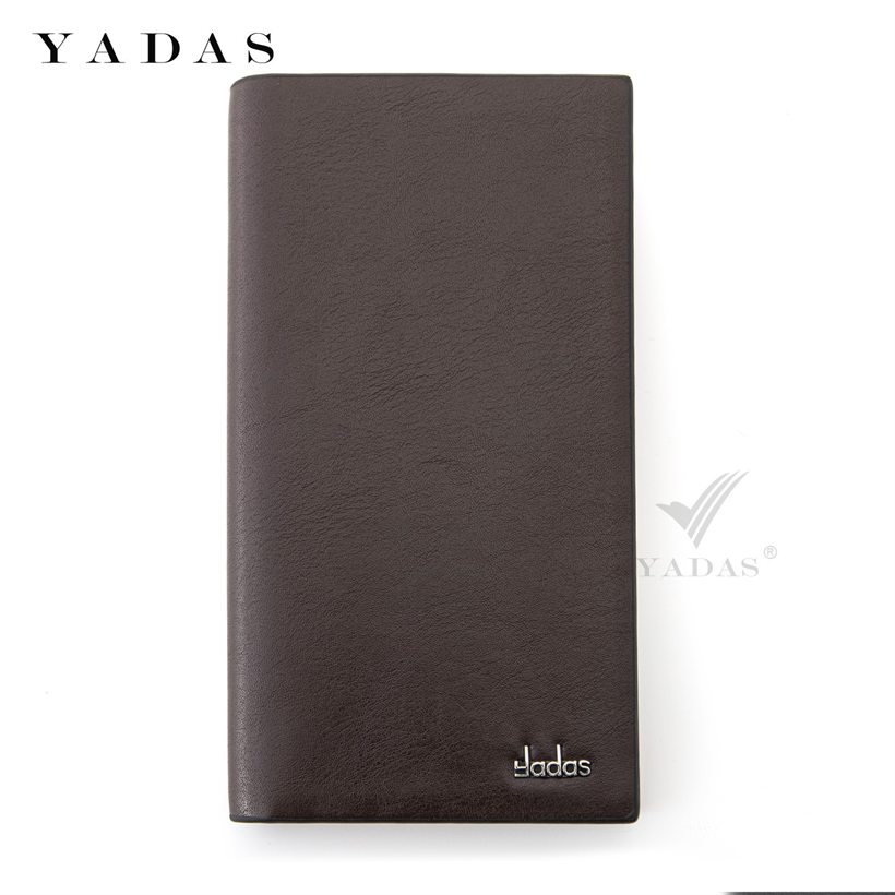 Men's leather wallet in dark brown