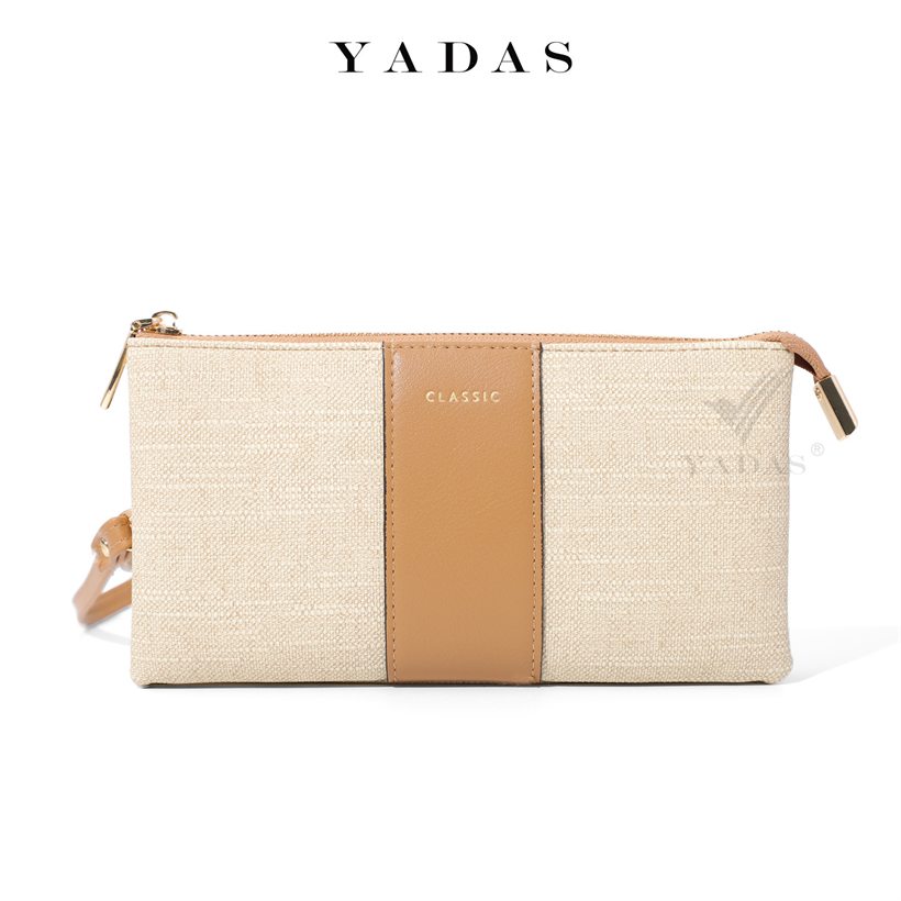 Wristlet phone pouch in cream