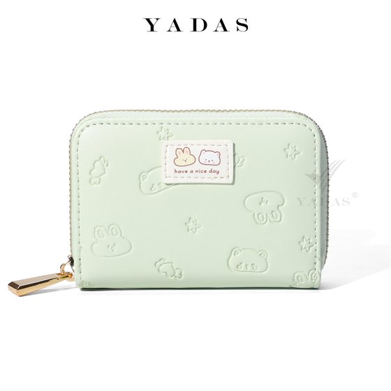 Green mini accordion card holder