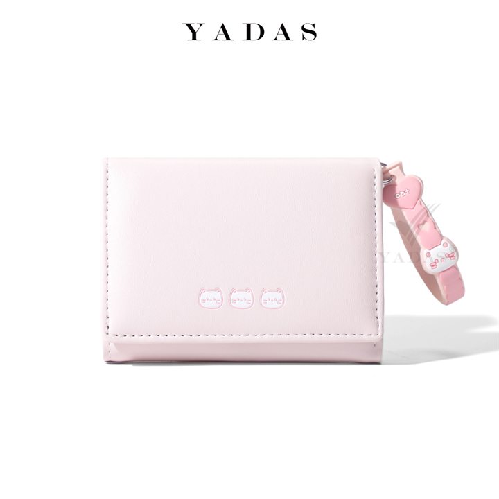 Slim bifold wallet in pink